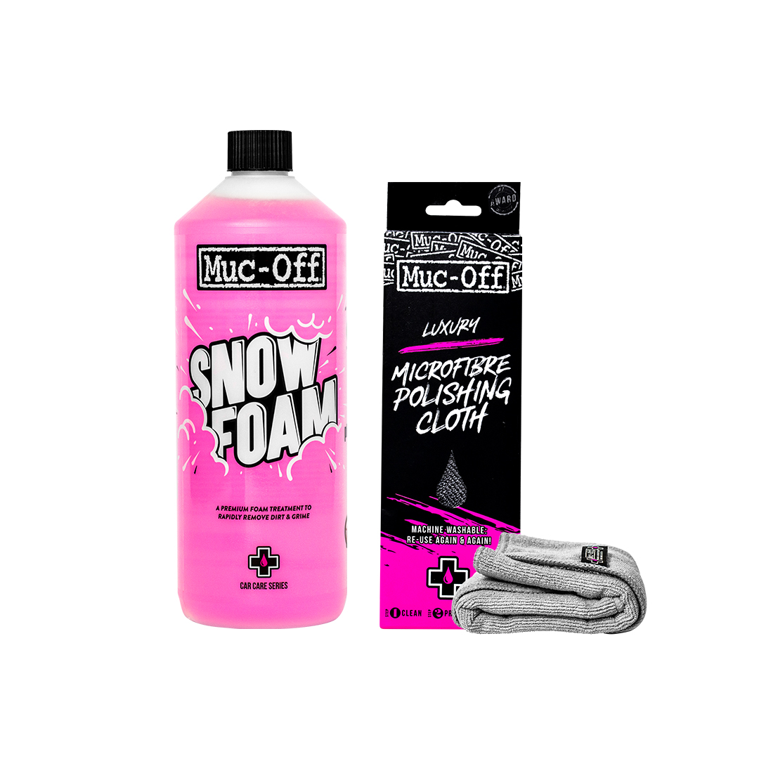 Muc-Off 極致泡沫套組(搭配超細纖維洗車布)