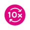 可耐洗10次洗滌(Icon)